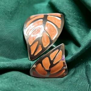 Brown Leaf Hinged Bracelet